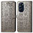 Coque Portefeuille Motif Fantaisie Livre Cuir Etui Clapet S03D pour Motorola Moto Edge Plus (2022) 5G Gris