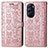 Coque Portefeuille Motif Fantaisie Livre Cuir Etui Clapet S03D pour Motorola Moto Edge X30 5G Or Rose