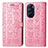 Coque Portefeuille Motif Fantaisie Livre Cuir Etui Clapet S03D pour Motorola Moto Edge X30 5G Rose