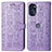 Coque Portefeuille Motif Fantaisie Livre Cuir Etui Clapet S03D pour Motorola Moto G 5G (2022) Violet