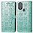 Coque Portefeuille Motif Fantaisie Livre Cuir Etui Clapet S03D pour Motorola Moto G Play Gen 2 Vert