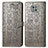 Coque Portefeuille Motif Fantaisie Livre Cuir Etui Clapet S03D pour Motorola Moto G Power (2021) Gris