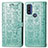 Coque Portefeuille Motif Fantaisie Livre Cuir Etui Clapet S03D pour Motorola Moto G Pure Vert