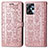 Coque Portefeuille Motif Fantaisie Livre Cuir Etui Clapet S03D pour Motorola Moto G13 Or Rose