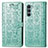 Coque Portefeuille Motif Fantaisie Livre Cuir Etui Clapet S03D pour Motorola Moto G200 5G Vert