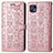 Coque Portefeuille Motif Fantaisie Livre Cuir Etui Clapet S03D pour Motorola Moto G50 5G Or Rose