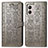 Coque Portefeuille Motif Fantaisie Livre Cuir Etui Clapet S03D pour Motorola Moto G53 5G Gris