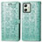 Coque Portefeuille Motif Fantaisie Livre Cuir Etui Clapet S03D pour Motorola Moto G54 5G Vert