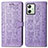 Coque Portefeuille Motif Fantaisie Livre Cuir Etui Clapet S03D pour Motorola Moto G54 5G Violet