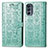 Coque Portefeuille Motif Fantaisie Livre Cuir Etui Clapet S03D pour Motorola Moto G62 5G Vert