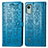 Coque Portefeuille Motif Fantaisie Livre Cuir Etui Clapet S03D pour Nokia C12 Bleu