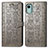 Coque Portefeuille Motif Fantaisie Livre Cuir Etui Clapet S03D pour Nokia C12 Gris