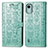 Coque Portefeuille Motif Fantaisie Livre Cuir Etui Clapet S03D pour Nokia C12 Plus Vert