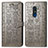 Coque Portefeuille Motif Fantaisie Livre Cuir Etui Clapet S03D pour Nokia C3 Gris