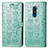 Coque Portefeuille Motif Fantaisie Livre Cuir Etui Clapet S03D pour Nokia C3 Vert