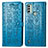 Coque Portefeuille Motif Fantaisie Livre Cuir Etui Clapet S03D pour Nokia C31 Bleu