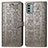 Coque Portefeuille Motif Fantaisie Livre Cuir Etui Clapet S03D pour Nokia G22 Gris