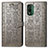 Coque Portefeuille Motif Fantaisie Livre Cuir Etui Clapet S03D pour Nokia XR21 Gris