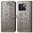 Coque Portefeuille Motif Fantaisie Livre Cuir Etui Clapet S03D pour OnePlus 10T 5G Gris