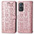 Coque Portefeuille Motif Fantaisie Livre Cuir Etui Clapet S03D pour OnePlus 9 Pro 5G Or Rose