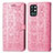 Coque Portefeuille Motif Fantaisie Livre Cuir Etui Clapet S03D pour OnePlus 9R 5G Rose