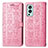 Coque Portefeuille Motif Fantaisie Livre Cuir Etui Clapet S03D pour OnePlus Nord 2 5G Rose