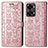 Coque Portefeuille Motif Fantaisie Livre Cuir Etui Clapet S03D pour OnePlus Nord 2T 5G Or Rose