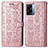 Coque Portefeuille Motif Fantaisie Livre Cuir Etui Clapet S03D pour OnePlus Nord N300 5G Or Rose