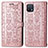 Coque Portefeuille Motif Fantaisie Livre Cuir Etui Clapet S03D pour Oppo A16e Or Rose