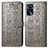 Coque Portefeuille Motif Fantaisie Livre Cuir Etui Clapet S03D pour Oppo A16s Gris