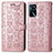 Coque Portefeuille Motif Fantaisie Livre Cuir Etui Clapet S03D pour Oppo A16s Or Rose