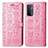 Coque Portefeuille Motif Fantaisie Livre Cuir Etui Clapet S03D pour Oppo A54 5G Rose