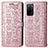 Coque Portefeuille Motif Fantaisie Livre Cuir Etui Clapet S03D pour Oppo A55 5G Or Rose