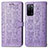 Coque Portefeuille Motif Fantaisie Livre Cuir Etui Clapet S03D pour Oppo A55 5G Violet