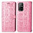 Coque Portefeuille Motif Fantaisie Livre Cuir Etui Clapet S03D pour Oppo A95 5G Rose