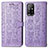 Coque Portefeuille Motif Fantaisie Livre Cuir Etui Clapet S03D pour Oppo A95 5G Violet