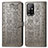 Coque Portefeuille Motif Fantaisie Livre Cuir Etui Clapet S03D pour Oppo F19 Pro+ Plus 5G Gris