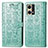 Coque Portefeuille Motif Fantaisie Livre Cuir Etui Clapet S03D pour Oppo F21s Pro 4G Vert