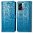 Coque Portefeuille Motif Fantaisie Livre Cuir Etui Clapet S03D pour Oppo K10 5G India Bleu