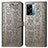 Coque Portefeuille Motif Fantaisie Livre Cuir Etui Clapet S03D pour Oppo K10 5G India Gris