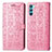 Coque Portefeuille Motif Fantaisie Livre Cuir Etui Clapet S03D pour Oppo K9 Pro 5G Rose