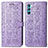 Coque Portefeuille Motif Fantaisie Livre Cuir Etui Clapet S03D pour Oppo K9 Pro 5G Violet