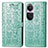 Coque Portefeuille Motif Fantaisie Livre Cuir Etui Clapet S03D pour Oppo Reno10 5G Vert