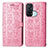 Coque Portefeuille Motif Fantaisie Livre Cuir Etui Clapet S03D pour Oppo Reno5 A Rose