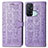 Coque Portefeuille Motif Fantaisie Livre Cuir Etui Clapet S03D pour Oppo Reno5 A Violet