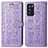 Coque Portefeuille Motif Fantaisie Livre Cuir Etui Clapet S03D pour Oppo Reno6 Pro 5G India Violet