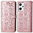 Coque Portefeuille Motif Fantaisie Livre Cuir Etui Clapet S03D pour Oppo Reno7 A Or Rose