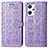 Coque Portefeuille Motif Fantaisie Livre Cuir Etui Clapet S03D pour Oppo Reno7 A Violet