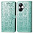 Coque Portefeuille Motif Fantaisie Livre Cuir Etui Clapet S03D pour Realme 10 Pro+ Plus 5G Vert