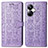 Coque Portefeuille Motif Fantaisie Livre Cuir Etui Clapet S03D pour Realme 10 Pro+ Plus 5G Violet